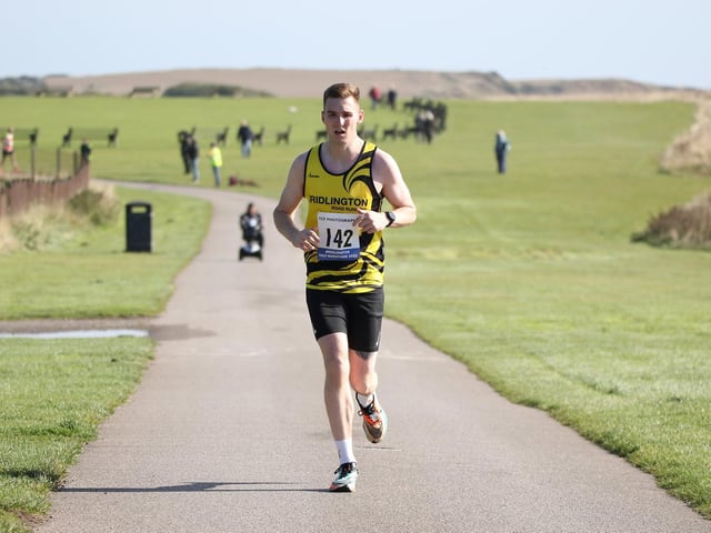 Sam Alexander in action for Brid Road Runners at the Bridlington Half Marathon
Photo by TCF Photography