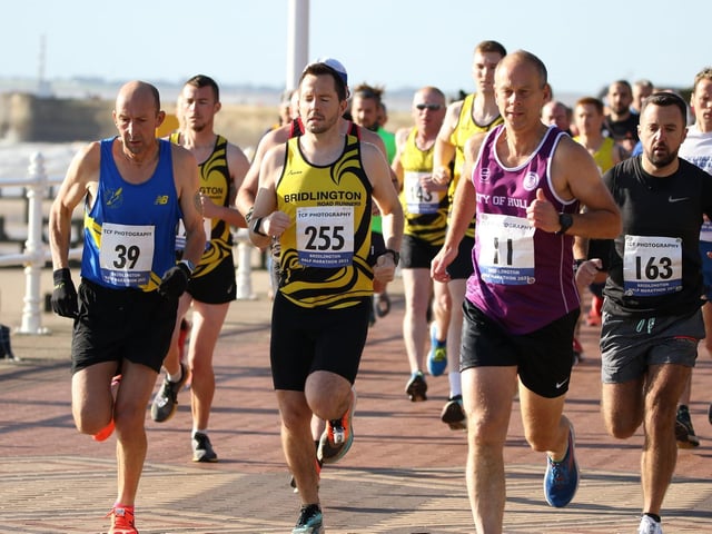 Bridlington's Tom Mullen, number 255 in Bridlington Half Marathon action
Photo by TCF Photography