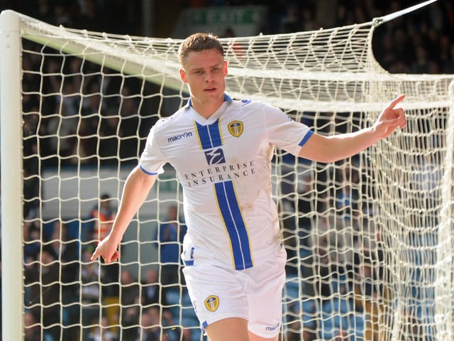 Matt Smith celebrates his second goal of the game.
