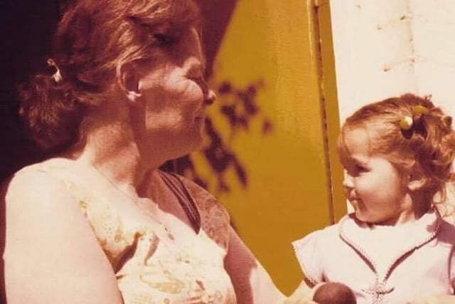 "Me and my Nan about 1977/1978."