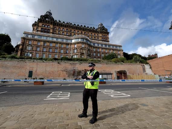 Police ensured the public were kept away from the building