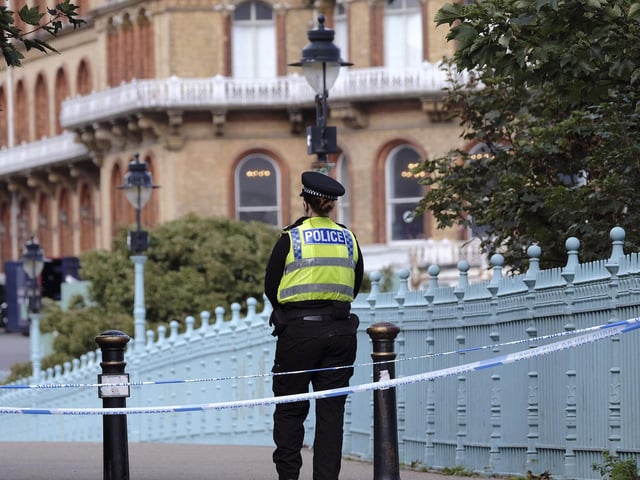 Police cordon on Spa Bridge