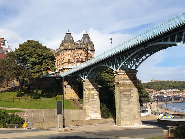 The Grand Hotel sits high above Scarborough's South Bay