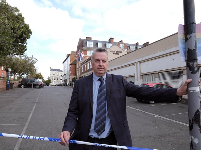Steve Pratt, General Manager of the Palm Court Hotel which was also forced to evacuate