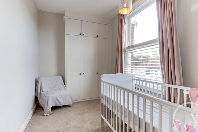 Another one of the first floor bedrooms, currently used as a nursery.