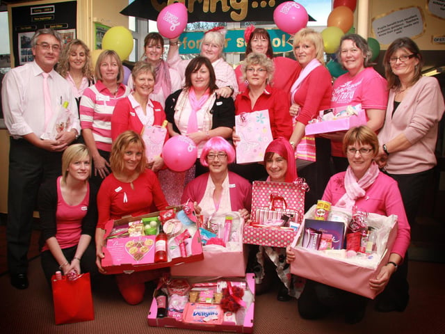 Staff at East Whitby School go pink!