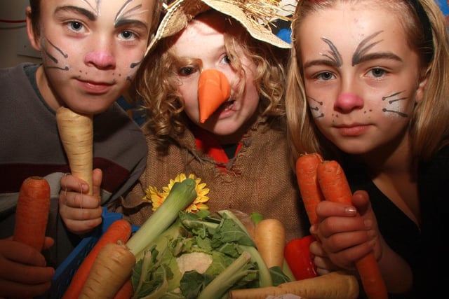 Seton School pupils take part in their annual harvest festival competition.