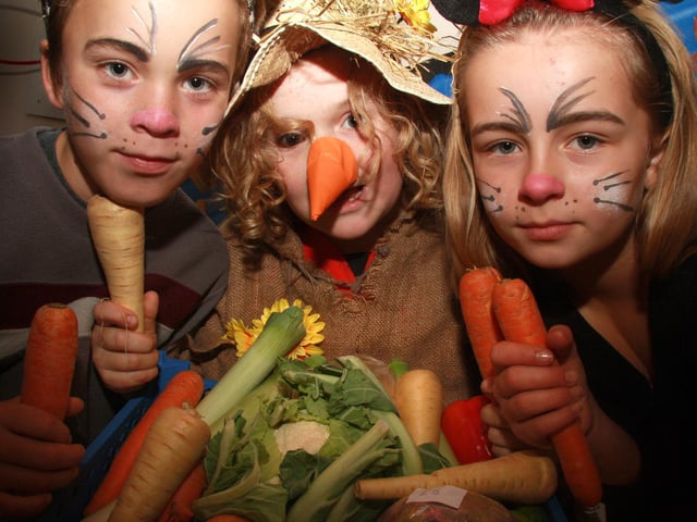 Seton School pupils take part in their annual harvest festival competition.