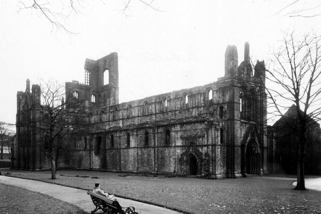 Kirkstall Abbey in November 1949.