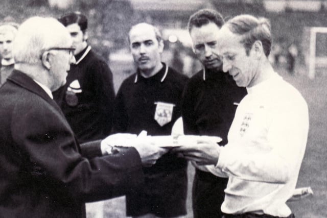 Bobby Charlton scored 49 goals in 106 games for England. He was in the 1966 World Cup winning team, scoring twice in the semi-finals. Charlton had a two-year spell as PNE boss, one of those seasons as player/manager.