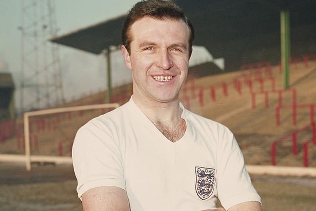 Jimmy Armfield was capped 43 times by England and captained them on 15 occasions. Sustained an injury just before the 1966 World Cup which prevented his involvement.