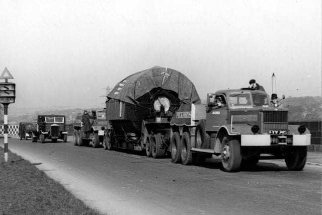 A Pickford's vehicle carries a heavy load in Kirkstall in March 1943.