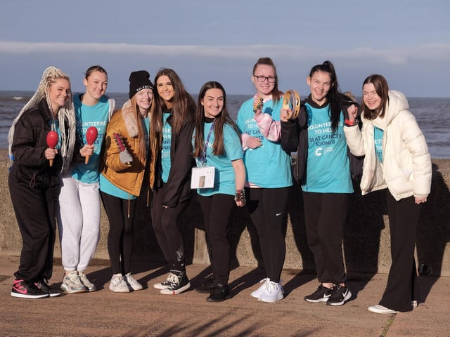 Volunteers ready to help those taking part in the event.