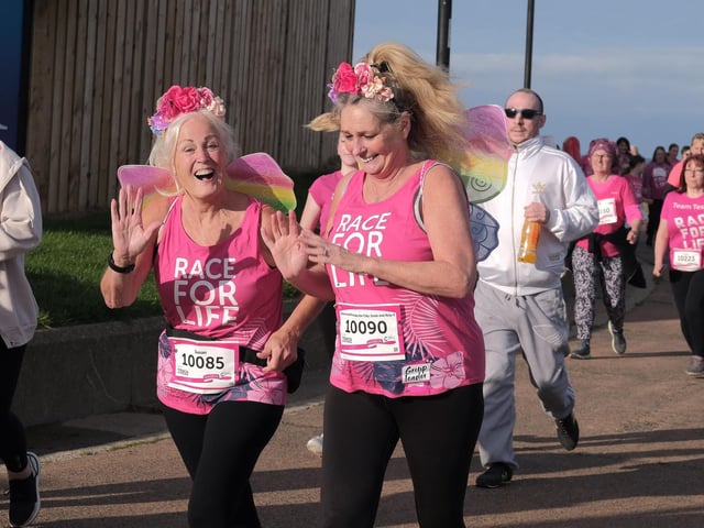 All smiles taking part in the run.