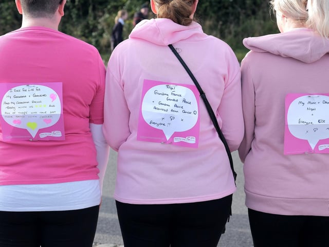 Tributes at the start line.