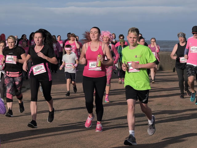 Runners in full flow.