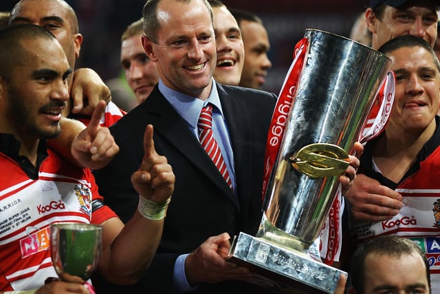 2010 - Wigan winners at The engage Super League Grand Final match between St Helens and Wigan Warriors at Old Trafford.