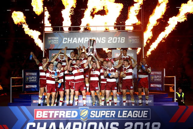 2018 - The BetFred Super League Grand Final between Warrington Wolves and Wigan Warriors at Old Trafford on October 13, 2018 in Manchester, England.
