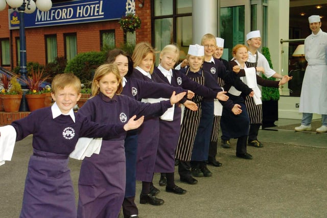 Pupils from South Milford Primary helped run the Best Western Milford Hotel near Garforth as part of Children in Need fundraising drive in November 2006.