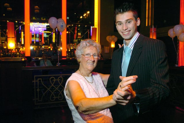 Oceana nightclub in Leeds city centre hosted a tea dance in September 2006. Pictured is Wyn Golba from Cross Gates with Oceana's assistant manager Chris Steel.