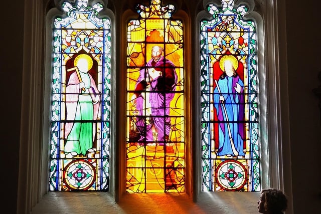 The St Peter's window at Leeds Parish Church in April 2006.