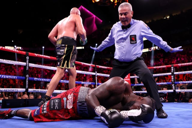Wilder is knocked down decisively in the 11th round in Las Vegas