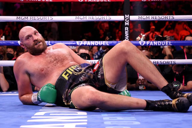 There were five knockdowns in all in the fight, with Fury down twice