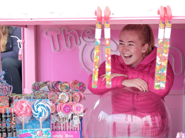 Olivia Smith on her Candy Box stall.