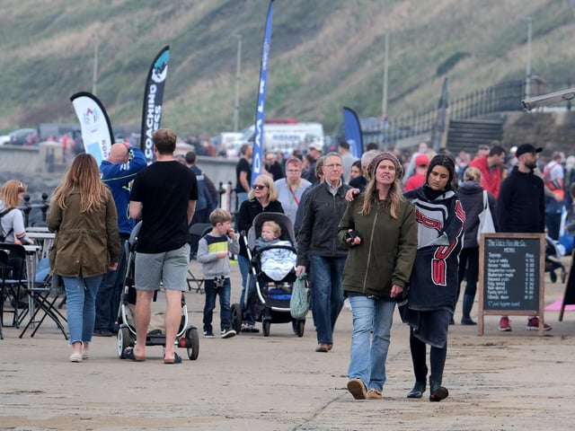 The crowd's take in the festival.