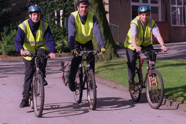 A special cycle training day was held at Waterloo Manor in Garforth and provided for the Home Farm Trust. Pictured is Pete Z, the city council's cycle trainingg co-ordinator with trainees Paul Scott (right) and Jonathan Towell.