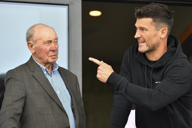 Trevor Hemmings is pictured alongside former PNE striker David Nugent as he made a return to Deepdale in 2019, a move he fully endorsed.