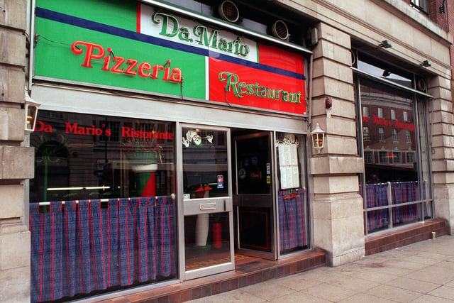 Da Mario's Ristorante on The Headrow served up classic Italian dishes and pizzas. It's pictured in May 1998.