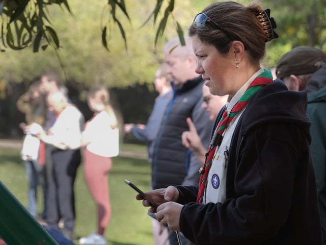 A Scout leader ready to support their team.