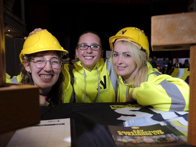 Construction Skills Village Team Megan Barnes, Kim Jackson and Jenna Redmond.