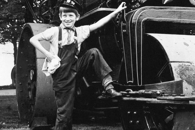 This is Martin Robinson from Farsley pictured in June 1971 with his best friend, Hercules - a 12 ton steamroller.