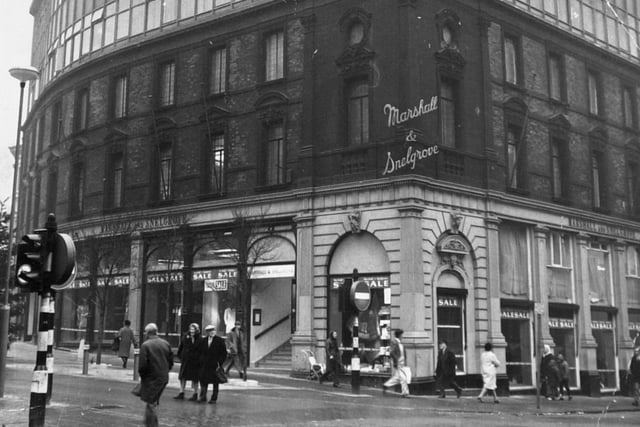 The Marshall and Snelgrove store at the junction of Bond Street and Park Row in January 1971.