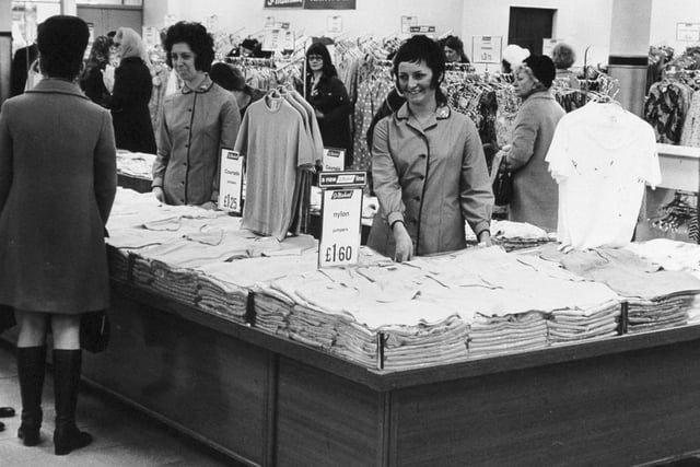 Inside M&S in Leeds city centre in March 1971.