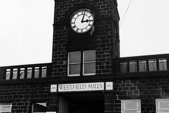 The clock tower at Westfield Mills in Yeadon pictured in November 1971. Did you work here back in the day?