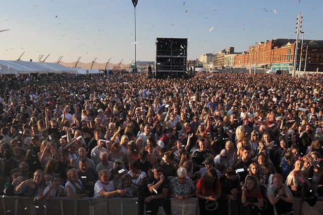 Crowds at the Blackpool Illuminations Switch On in 2018