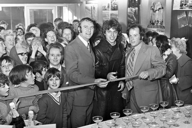 Top musician Georgie Fame, who was born and grew up in Leigh, opens a holiday travel business with owners, Gordon McKend and Graham Crompton, at the travel bureau in Scholes in November 1972.