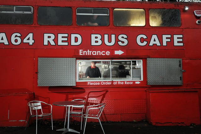 You knew you were on the way to the east coast when you passed the A64 Red Bus Cafe. Gone but not forgotten.
