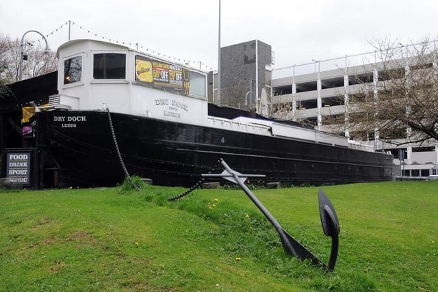 Yes, it's a boat, on land, serving beer. Nothing unusual about that. Comedian Peter Kay performed at the Dry Dock before he became really popular.