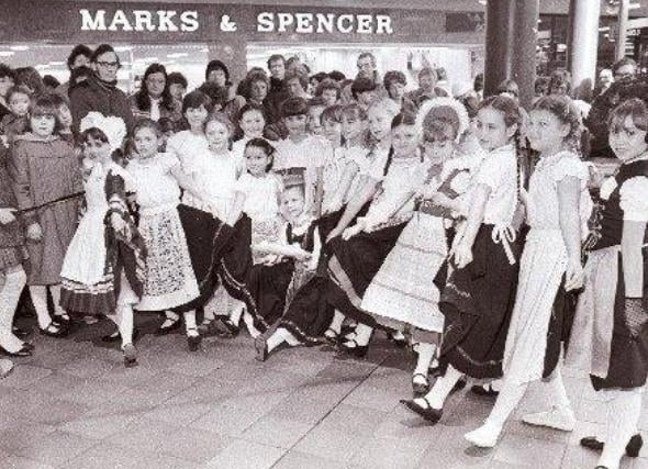 Tap dancing in the Ridings Wakefield in 1985.