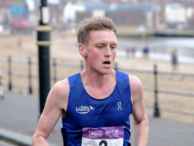 The Yorkshire Coast 10K winner Lee Milburn of Rotherham Harriers
Photo by Richard Ponter