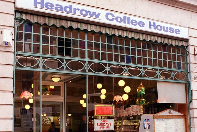 Did you enjoy a brew and bite in here back in the day? The Headrow Coffee House pictured in November 1998.