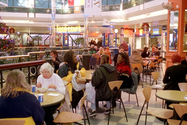 A section of the Food Court in the Headrow Shopping Centre.