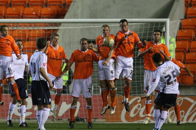 Ross Wallace scores PNE's equaliser at Blackpool in November 2009