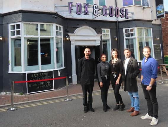 The team outside the newly refurbished Fox & Goose pub in Southport