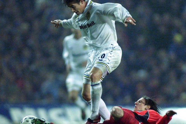 Harry Kewell skips past a challenge.