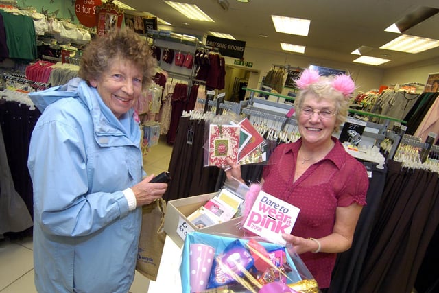 Bonmarche in Whitby holds a pink day for breast cancer.